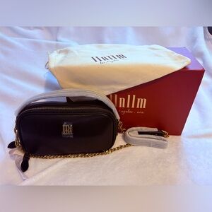 llnllm Black Crossbody Bag with Gold Chain